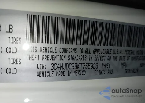 2019 Jeep Compass Limited 4X4 from USA, damaged, VIN 3C4NJDCB9KT755029